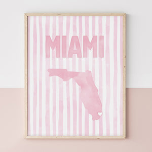 Miami Florida Pink Pastel Poster