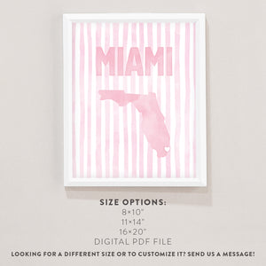 Miami Florida Pink Pastel Poster