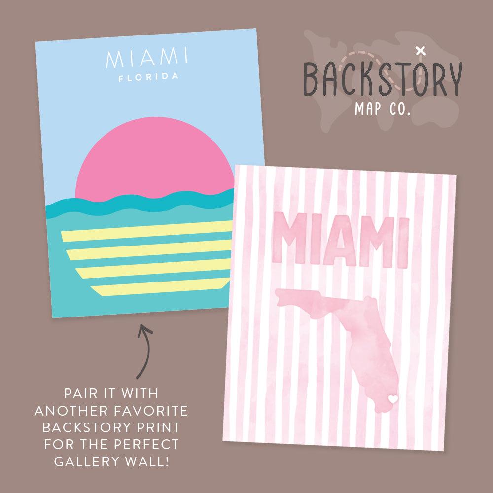 Miami Florida Pink Pastel Poster