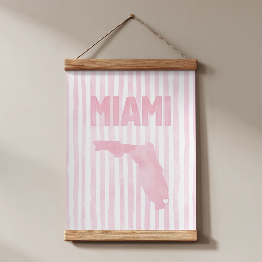 Miami Florida Pink Pastel Poster