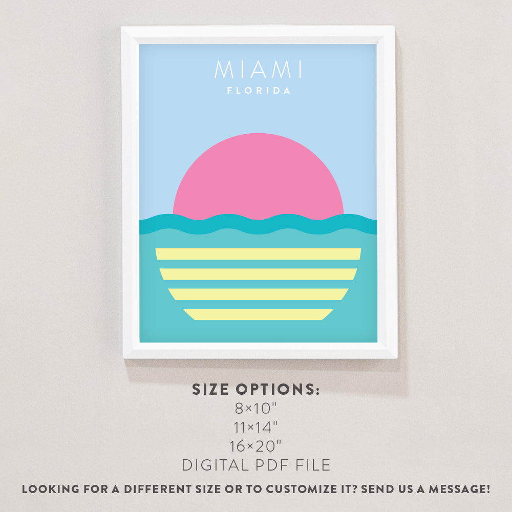 miami florida wall art