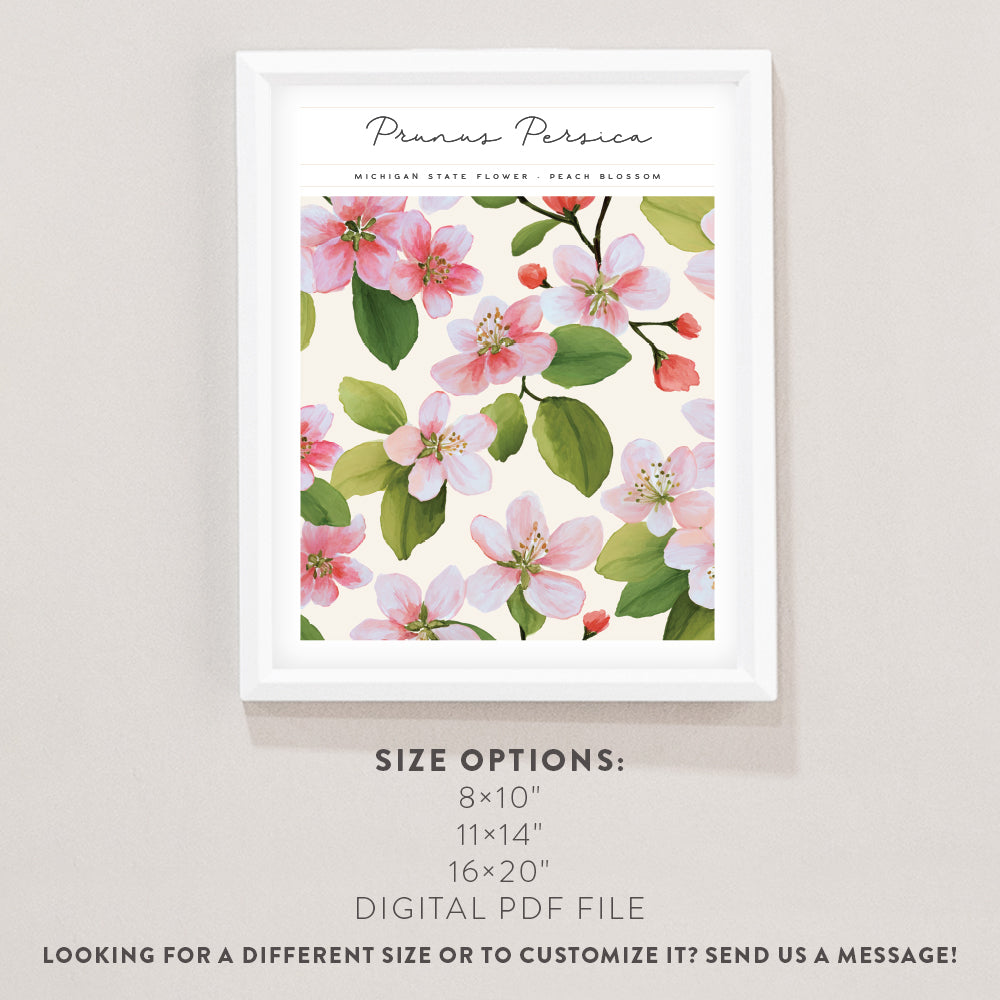 michigan state flower poster