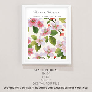 michigan state flower poster