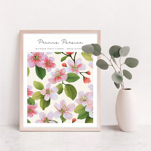 michigan state flower wall art