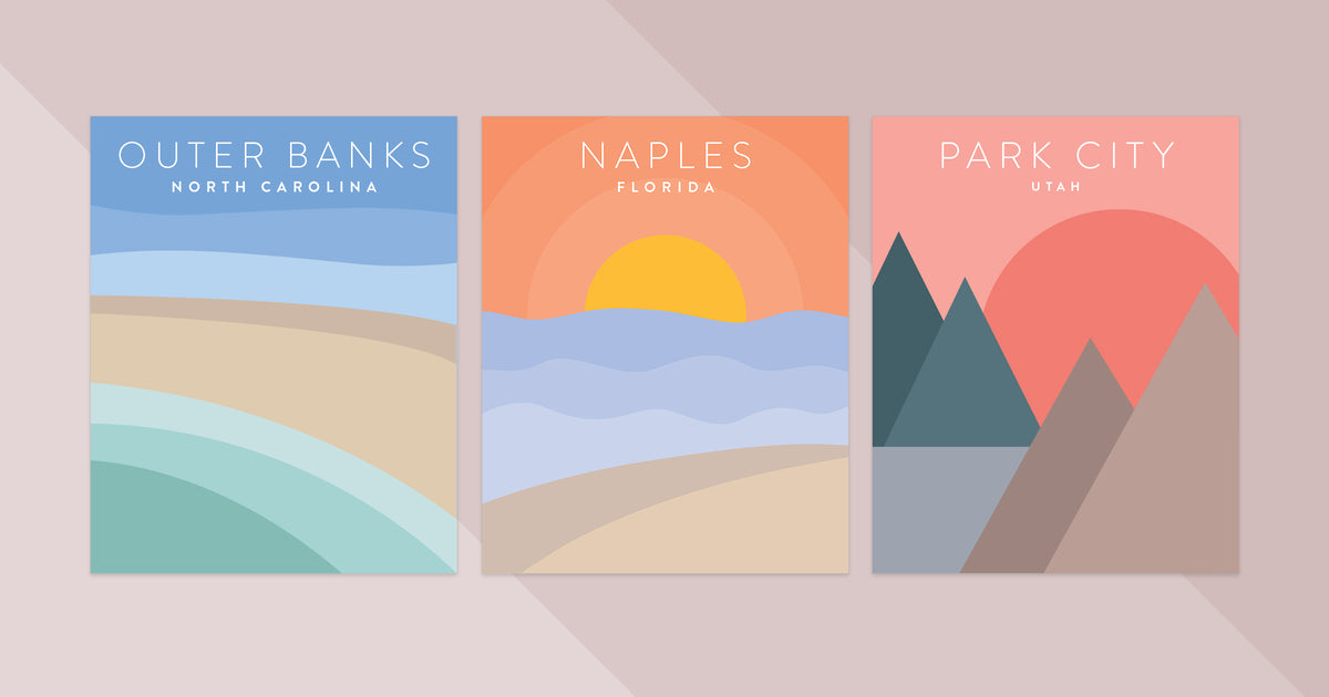 minimalist travel posters