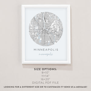 minneapolis map poster