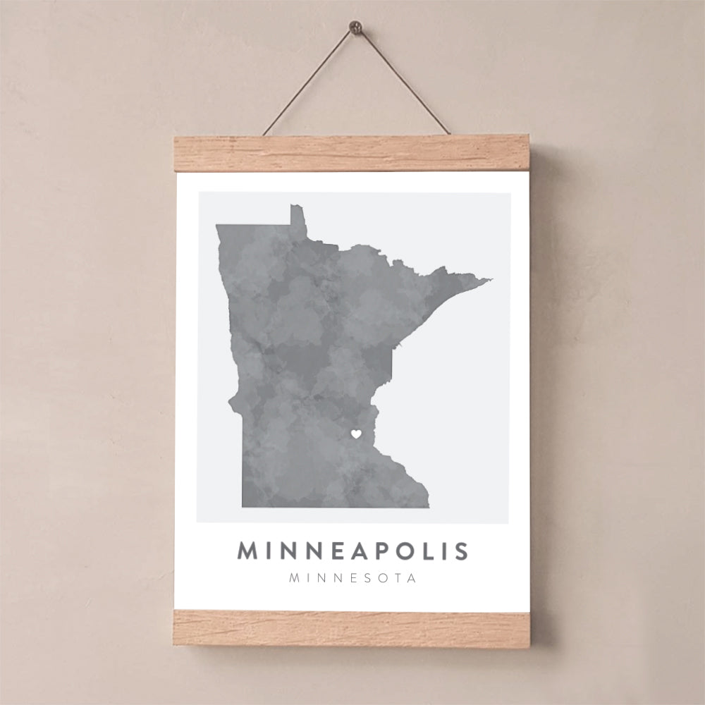 minneapolis map poster