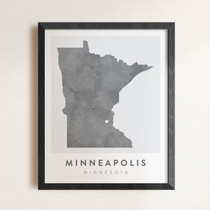 minneapolis mn map poster