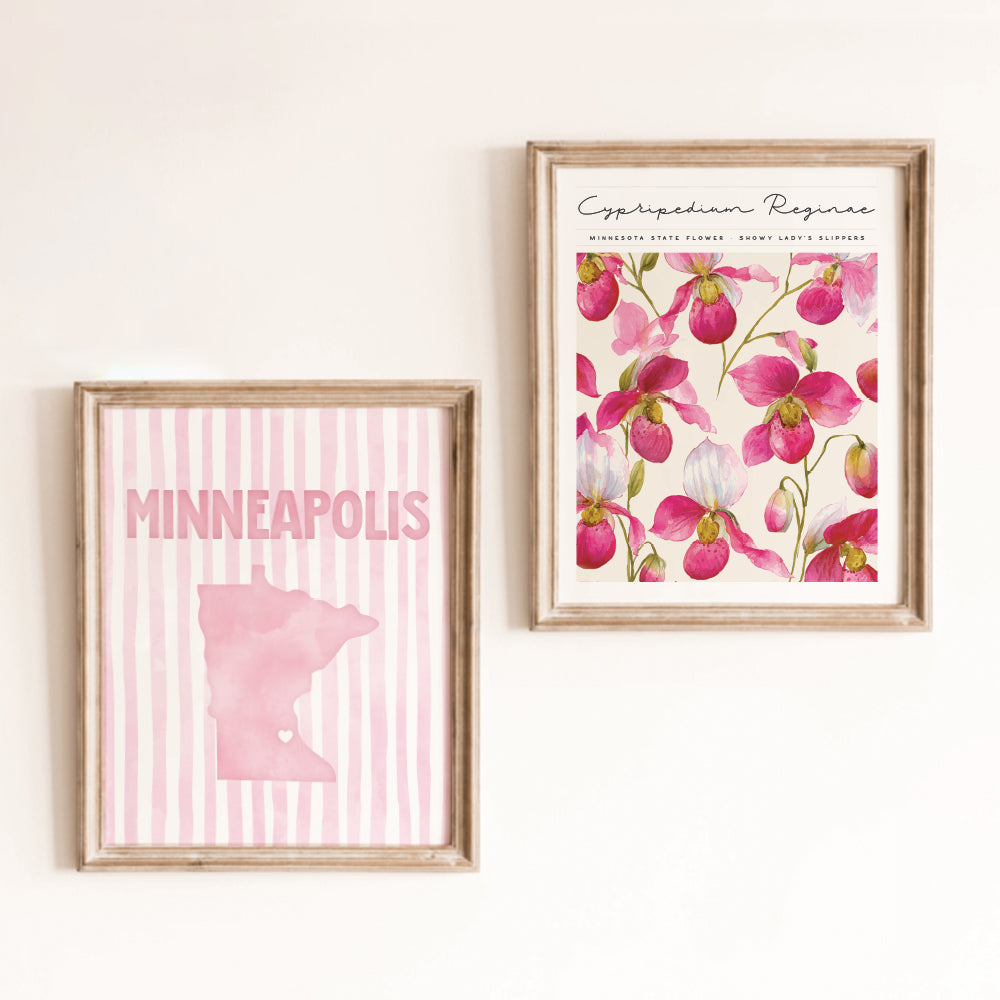 Minneapolis, Minnesota Pink Pastel Poster
