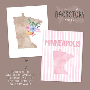 Minneapolis, Minnesota Pink Pastel Poster