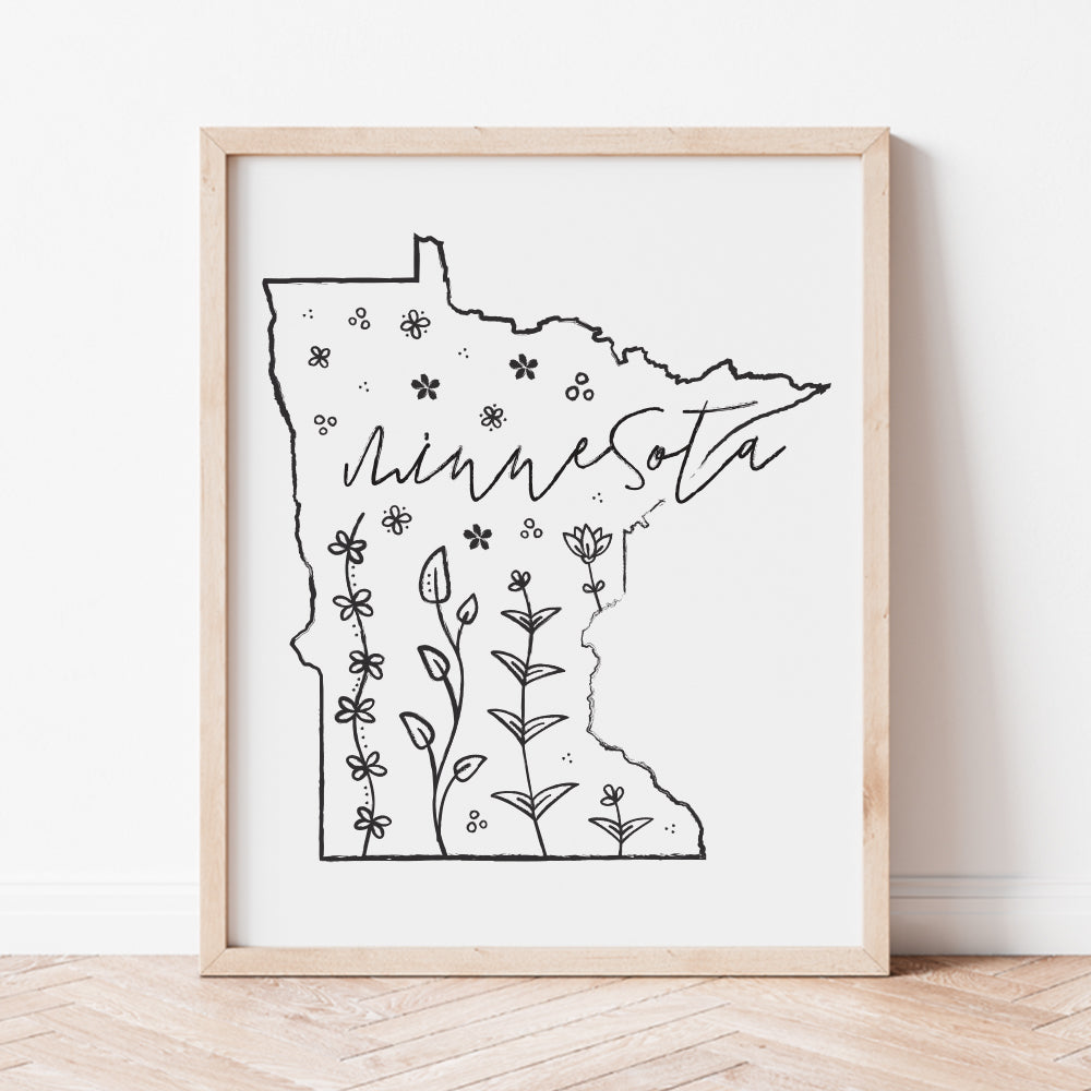 minnesota map poster