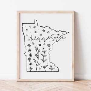 minnesota map poster