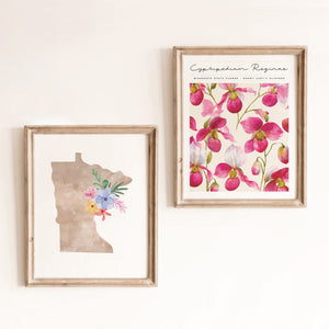 minnesota floral wall art