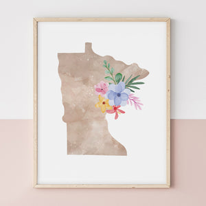 minnesota map poster