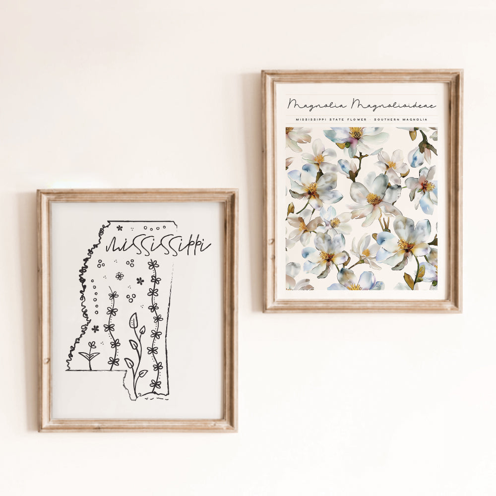 mississippi map poster