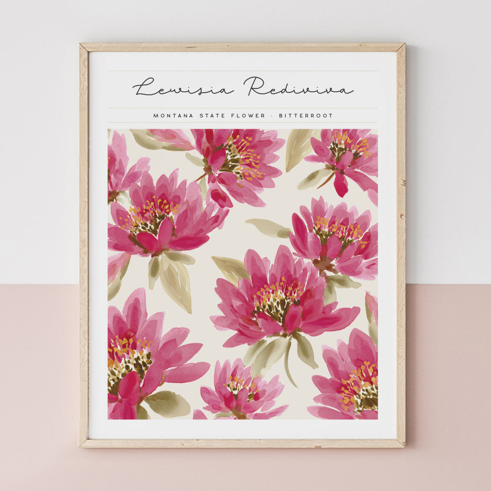 montana state flower poster