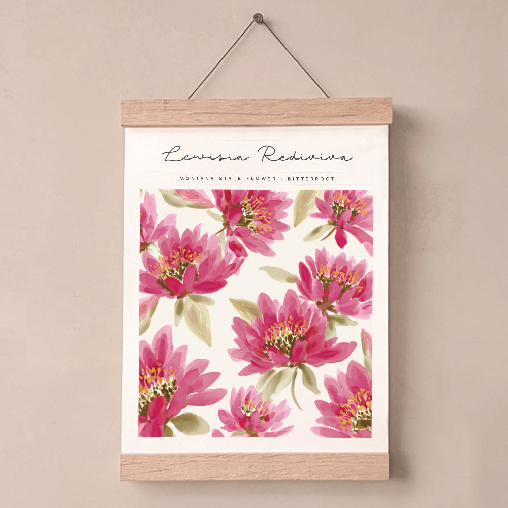 montana state flower art print