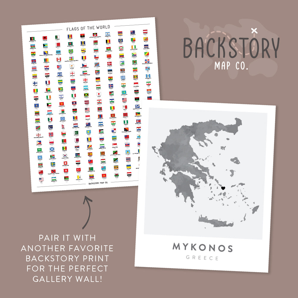 mykonos art print 