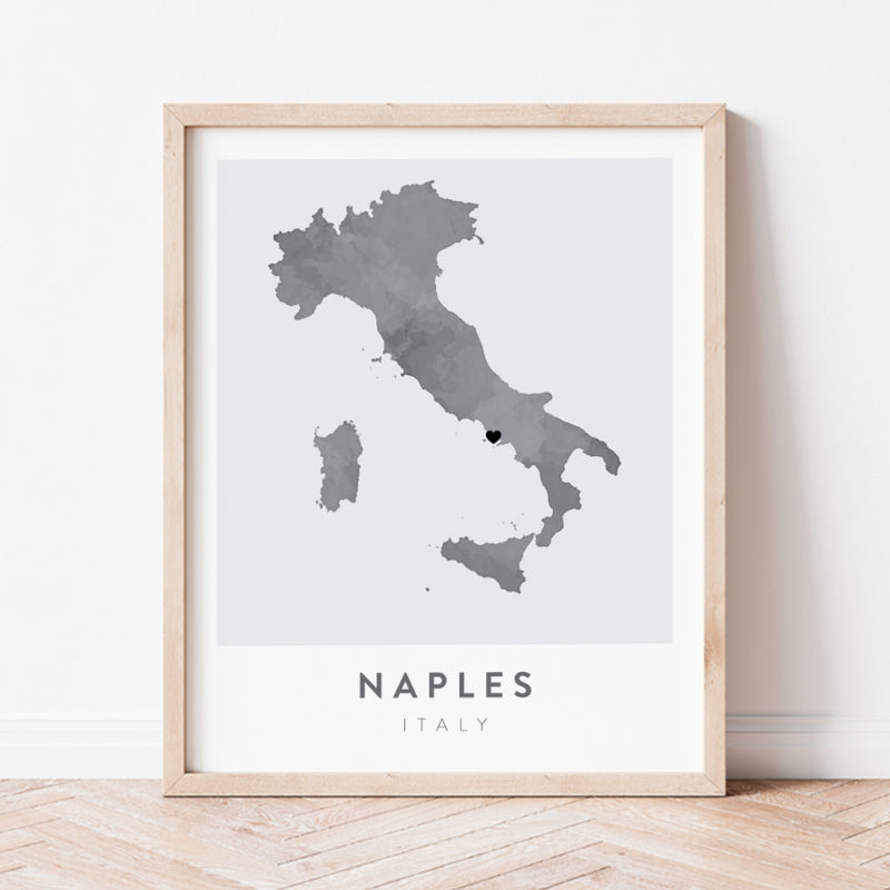 naples italy map wall art