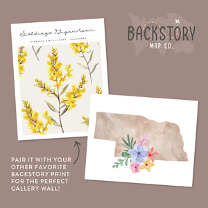 nebraska floral wall art