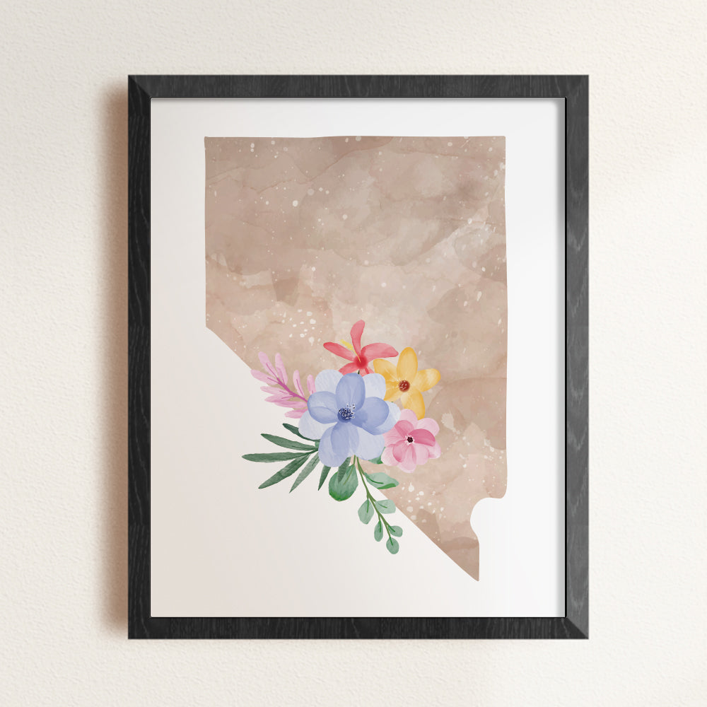 map of nevada poster