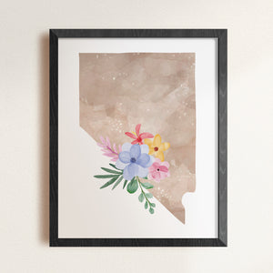 map of nevada poster