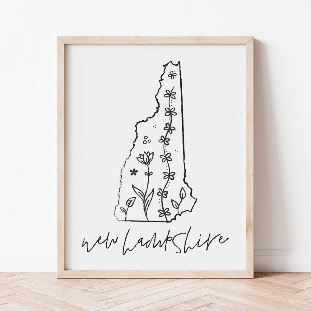 new hampshire outline