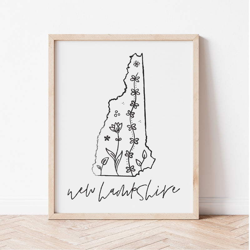 new hampshire outline