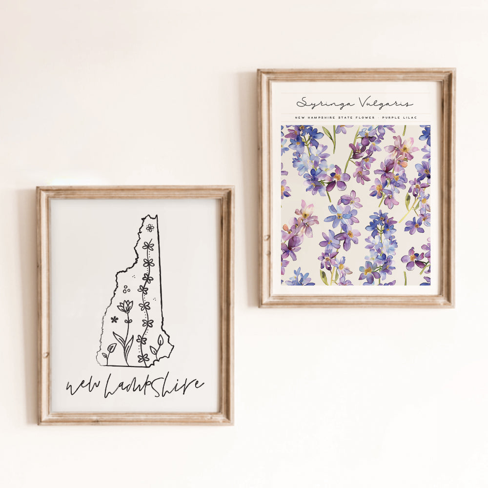 new hampshire map print