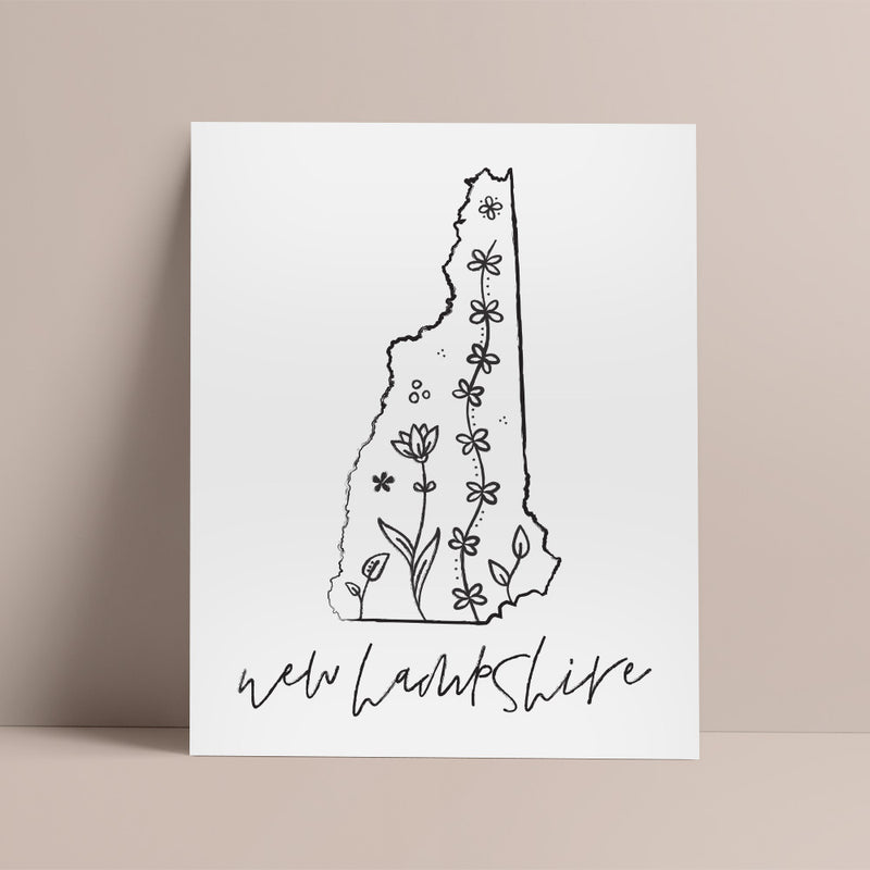 new hampshire outline