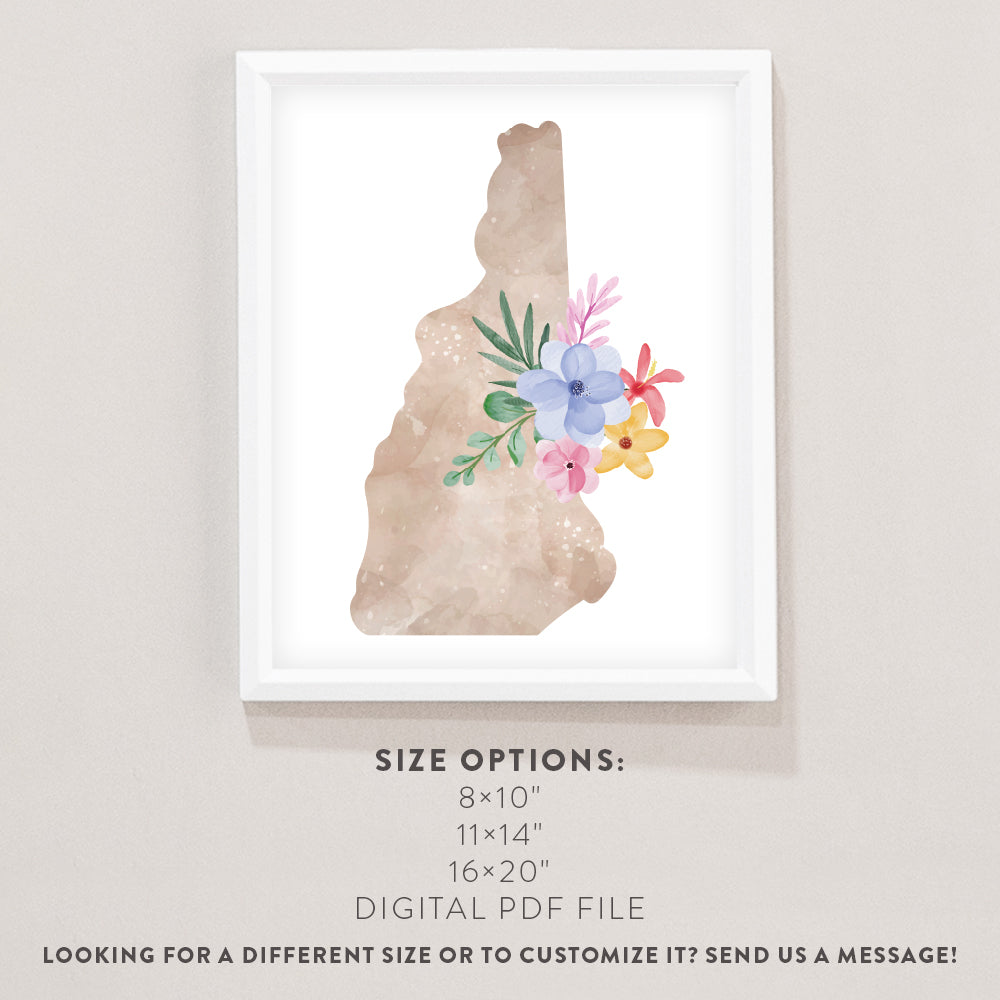 watercolor floral art print