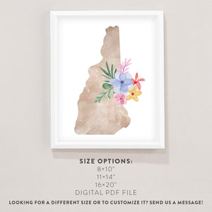 watercolor floral art print
