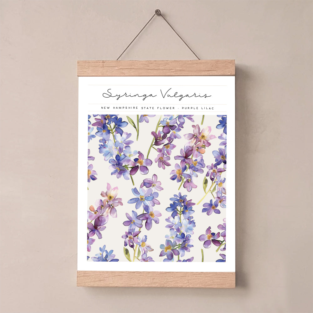 new hampshire state flower wall art