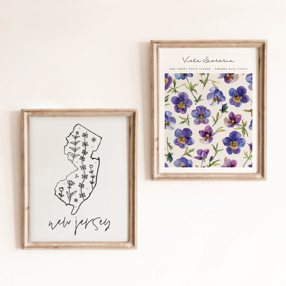 new jersey map poster