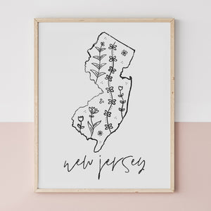 new jersey floral wall art