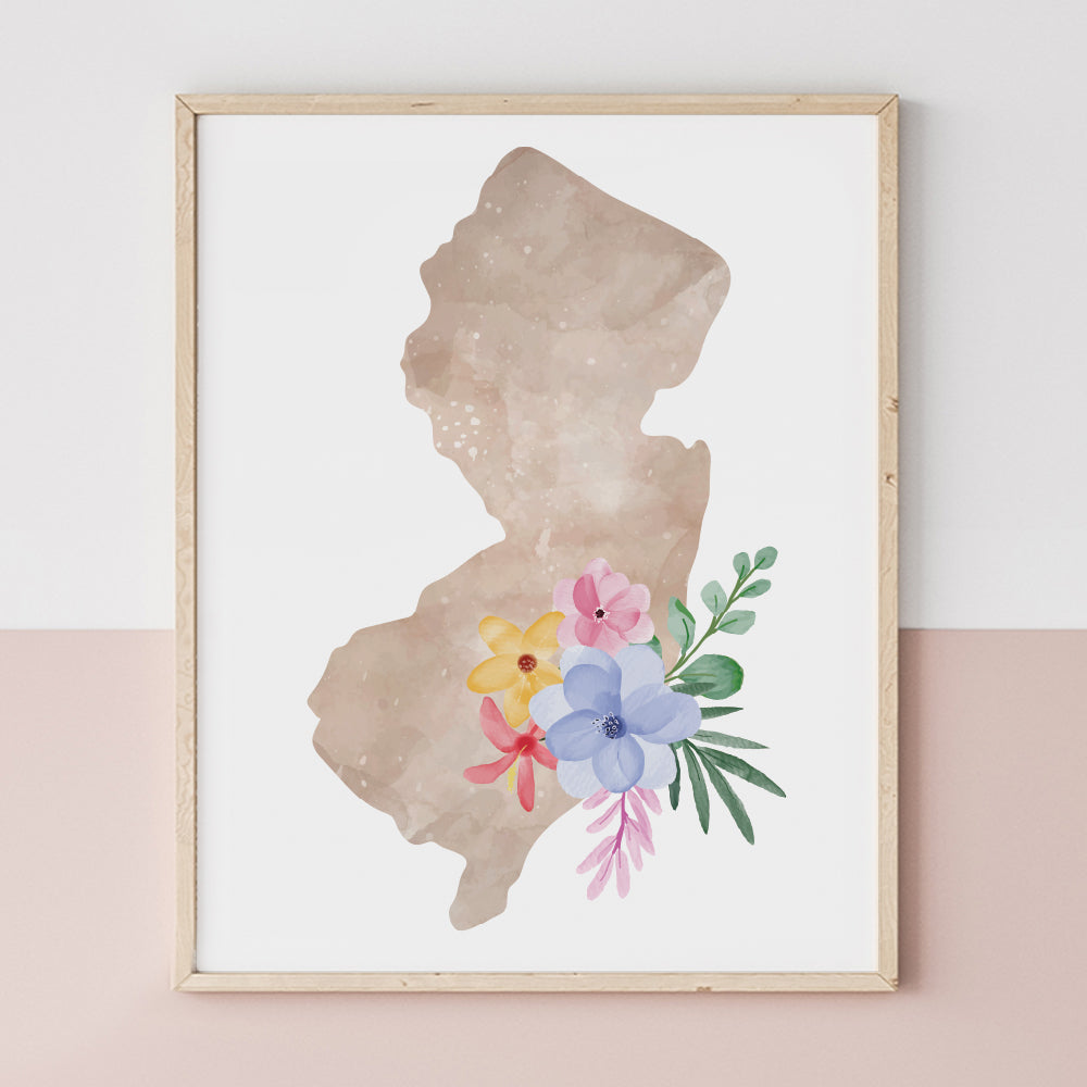 new jersey floral wall art