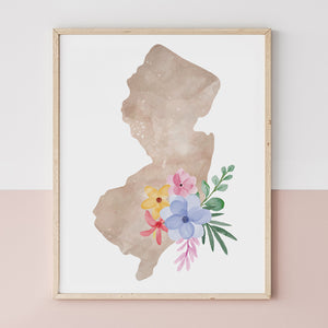 new jersey floral wall art