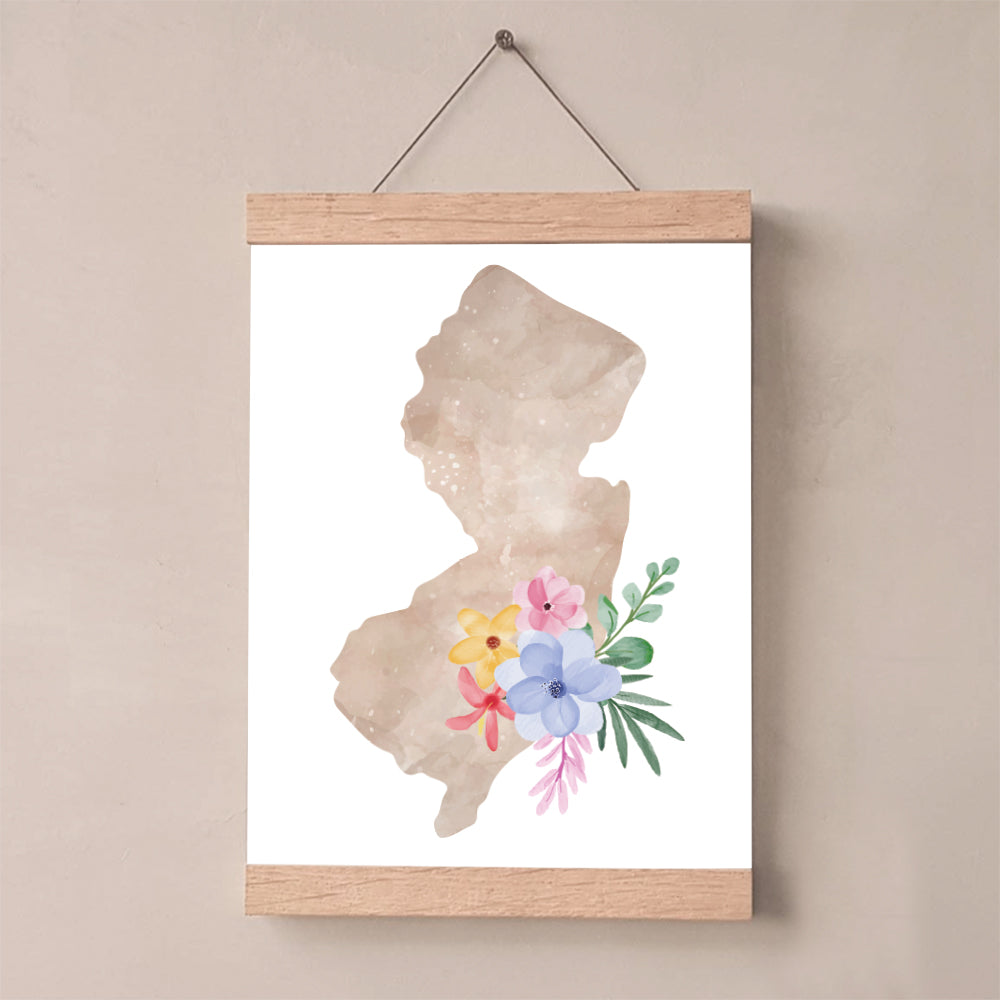 new jersey floral art print