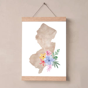 new jersey floral art print