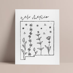 new mexico map poster