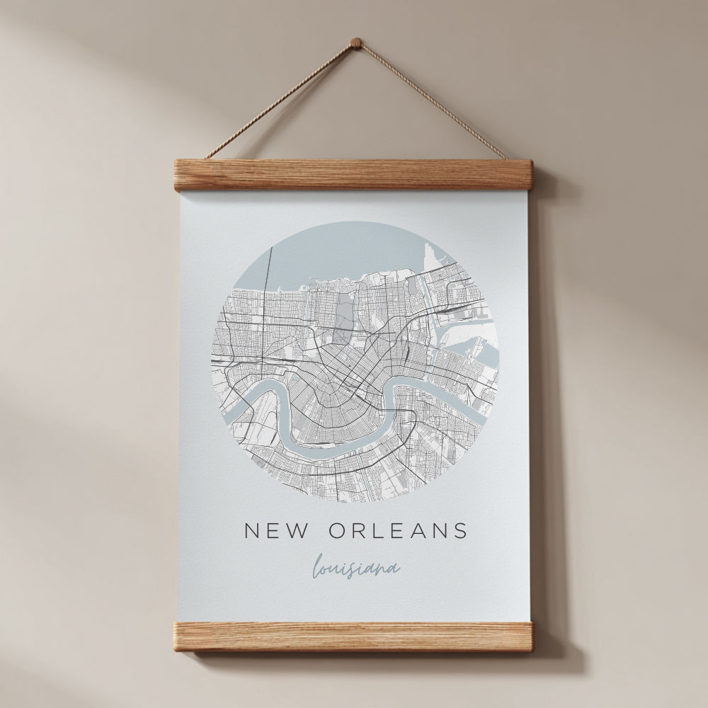 new orleans map poster