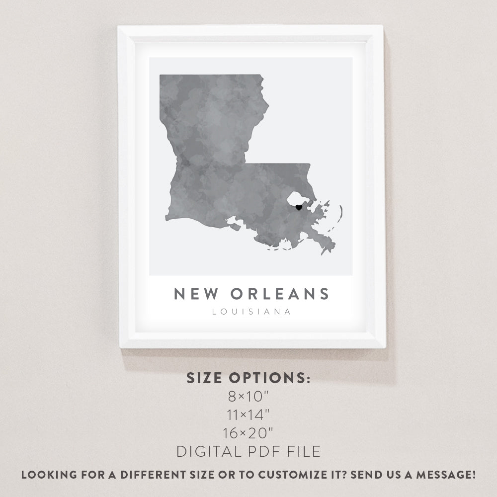 new orleans map poster