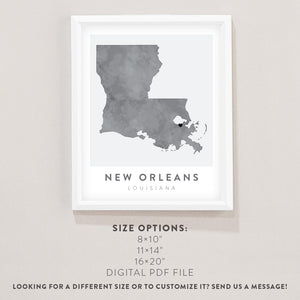 new orleans map poster