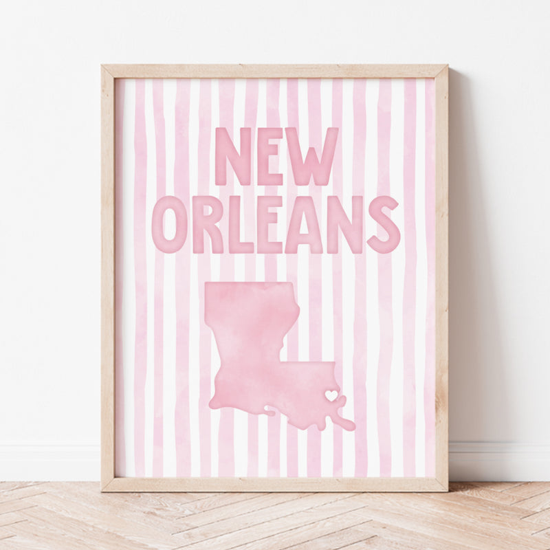 pink new orleans poster