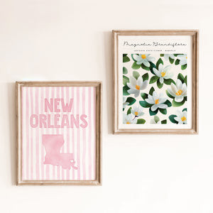 New Orleans Louisiana Poster · New Orleans Pink Pastel Wall Art