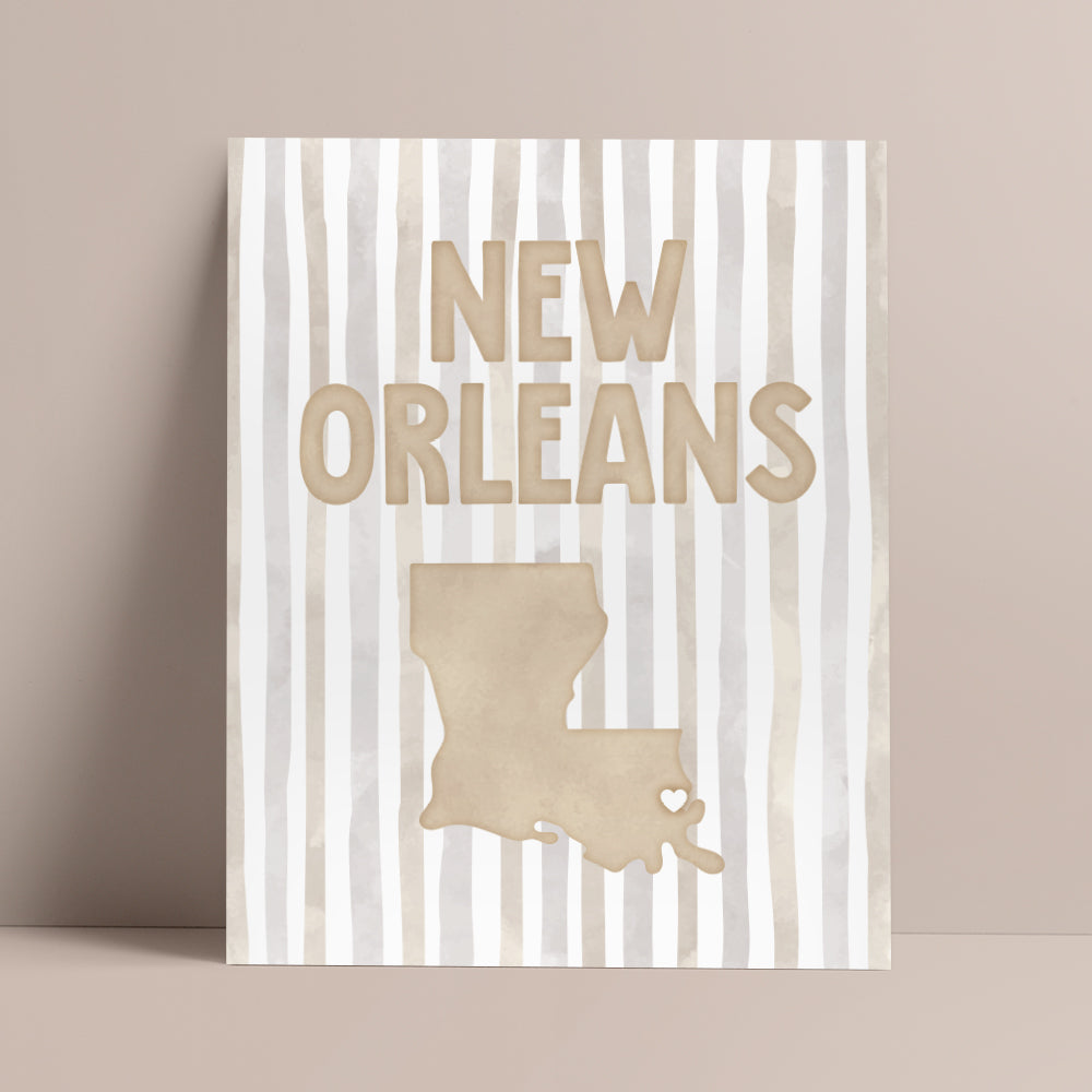 New Orleans Louisiana Poster · New Orleans Wall Art