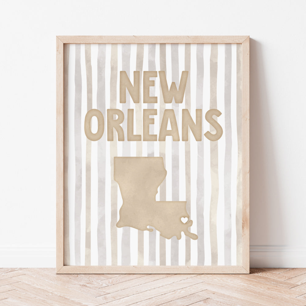New Orleans Louisiana Poster · New Orleans Wall Art