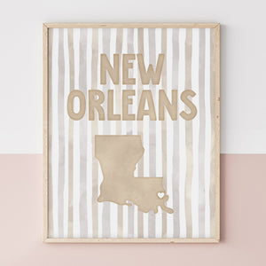 New Orleans Louisiana Poster · New Orleans Wall Art