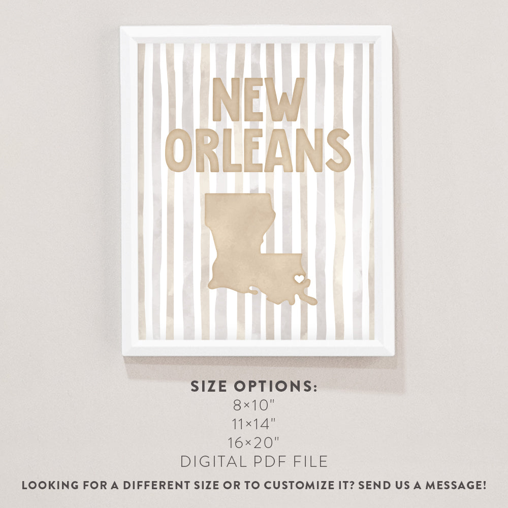 New Orleans Louisiana Poster · New Orleans Wall Art