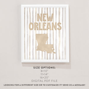 New Orleans Louisiana Poster · New Orleans Wall Art